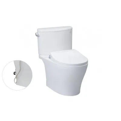 Bàn cầu hai khối, nắp đóng êm kèm vòi rửa nước lạnh TCW07S TOTO CS767RE2