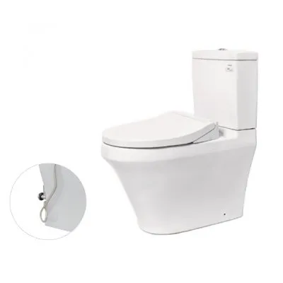 Bàn cầu hai khối, nắp đóng êm kèm vòi rửa nước lạnh TCW07S TOTO CS948DE2