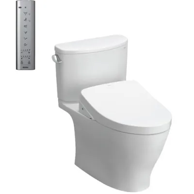 Bàn cầu hai khối kèm nắp rửa điện tử TOTO CS767W11