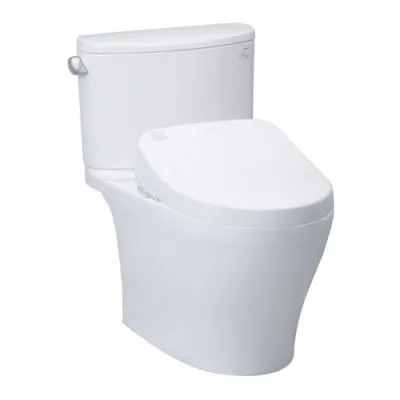 Bàn cầu hai khối kèm nắp rửa điện tử TOTO CS767W4