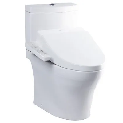 Bàn cầu hai khối kèm nắp rửa điện tử TOTO CS769DRW7