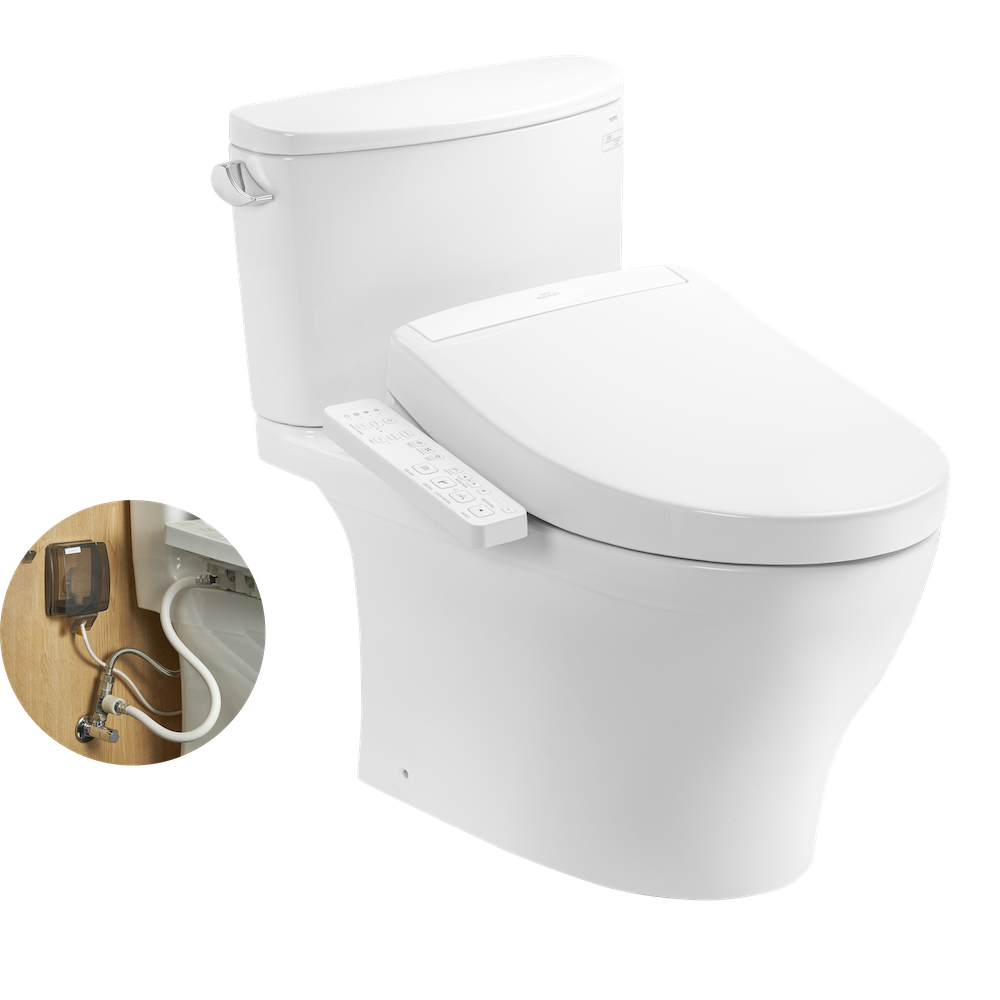 Bàn cầu 2 khối kèm nắp rửa điện tử WASHLET dòng S2 – TCF33461GAA TOTO CS767RW24