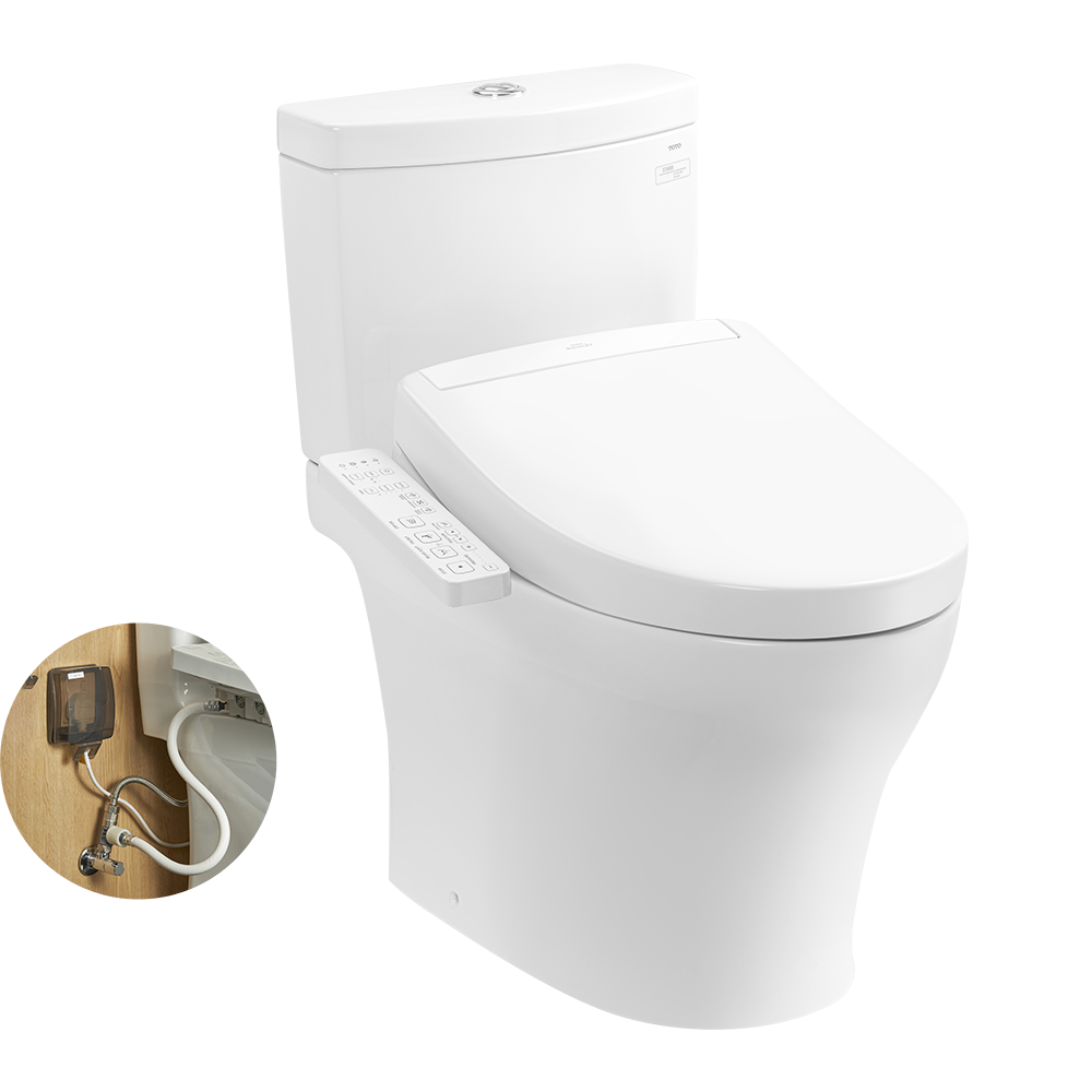 Bàn cầu 2 khối kèm nắp rửa điện tử WASHLET S2 – TCF33461GAA TOTO CS769DRW24