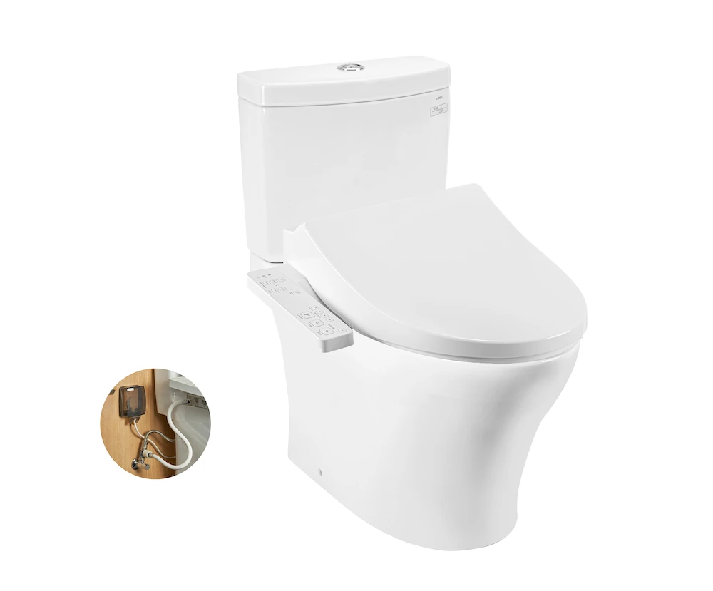 Bàn cầu 2 khối kèm nắp rửa WASHLET dòng S1 – TCF23661GAA TOTO CS769DRW26#XW