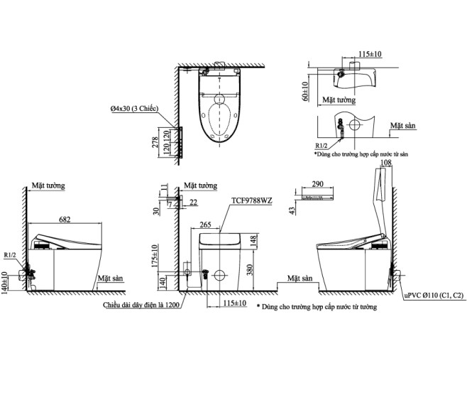 Bàn cầu thông minh NEOREST AH TOTO CS989PVT/TCF9788WZ