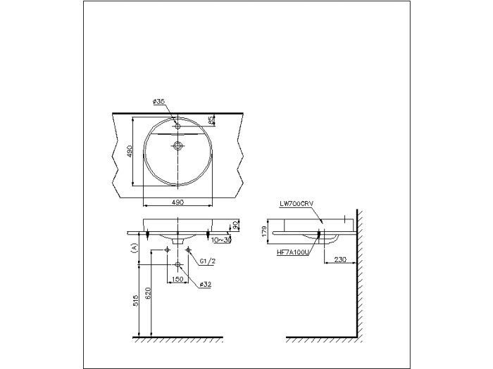 Chậu lavabo đặt bàn LT700CTR TOTO LT700CTR