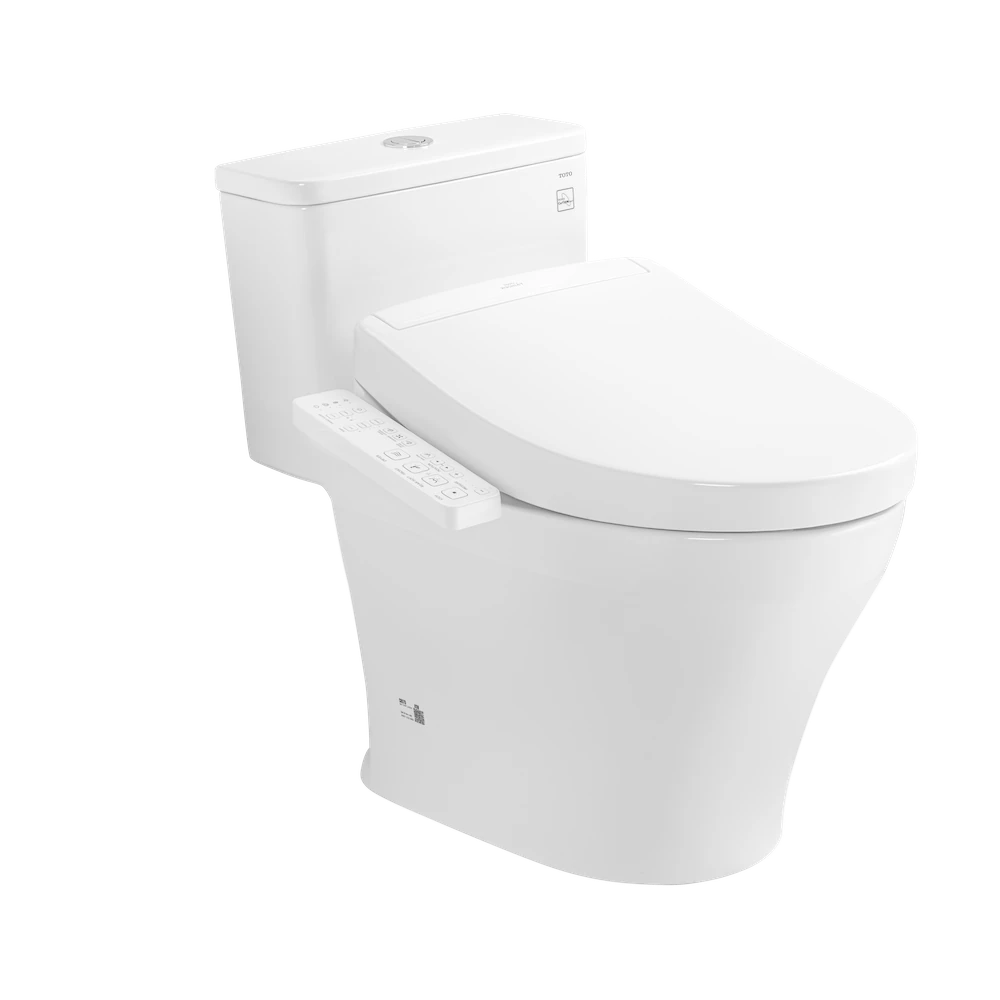 Bàn cầu 1 khối kèm nắp rửa điện tử WASHLET S2 – TCF33461GAA TOTO MS857CDW24