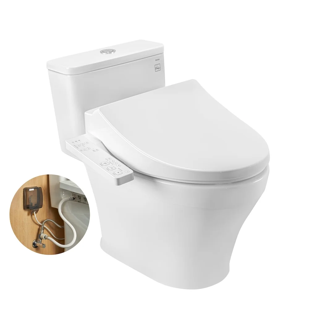 Bàn cầu một khối kèm nắp rửa điện tử WASHLET dòng S1 – TCF23661GAA TOTO MS857DW26#XW