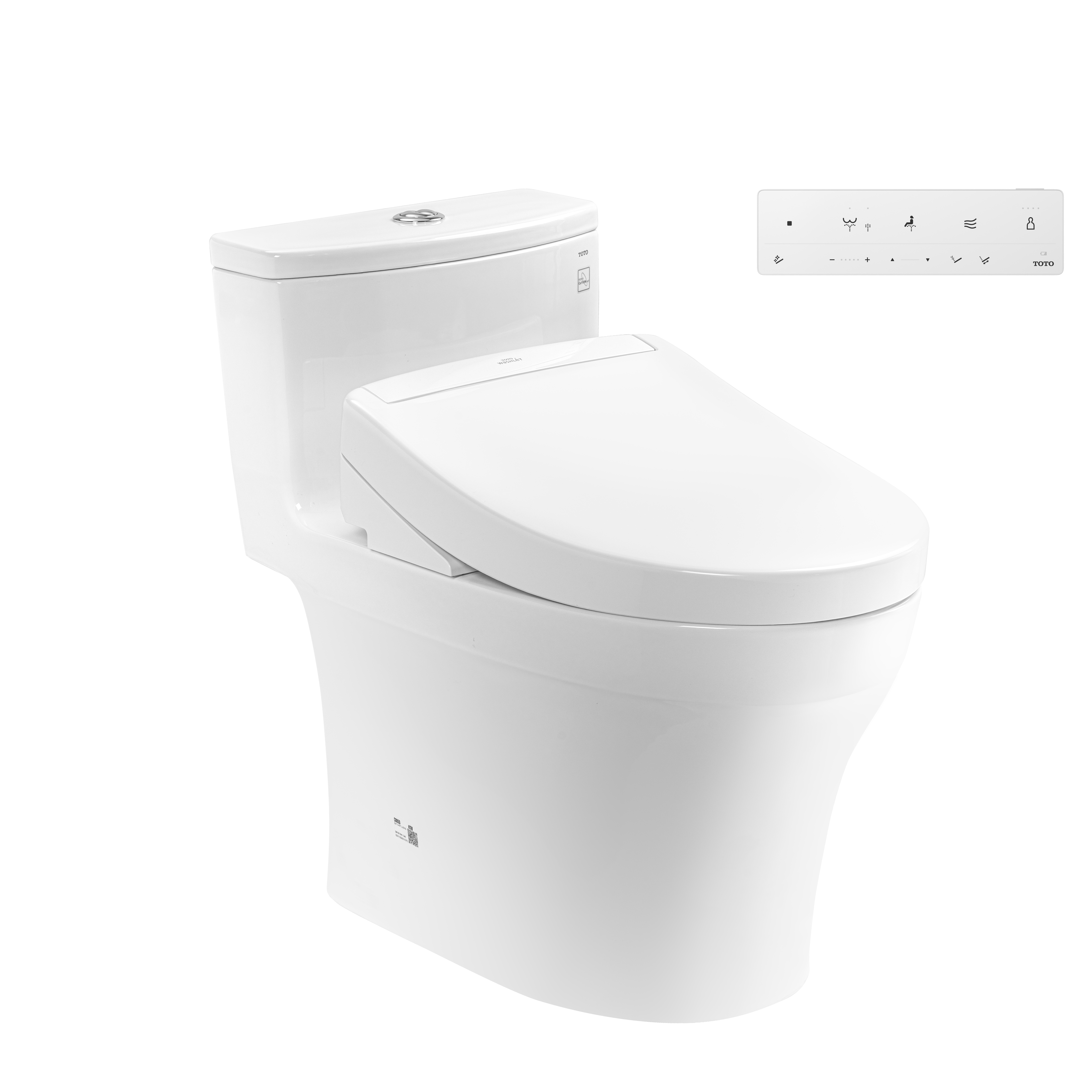 Bàn cầu 1 khối kèm nắp rửa điện tử WASHLET dòng S5 – TCF34461GAA TOTO MS885CDW25