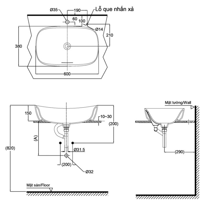 Chậu đặt bàn đá cẩm thạch nhân tạo TOTO PJS07WE#MW