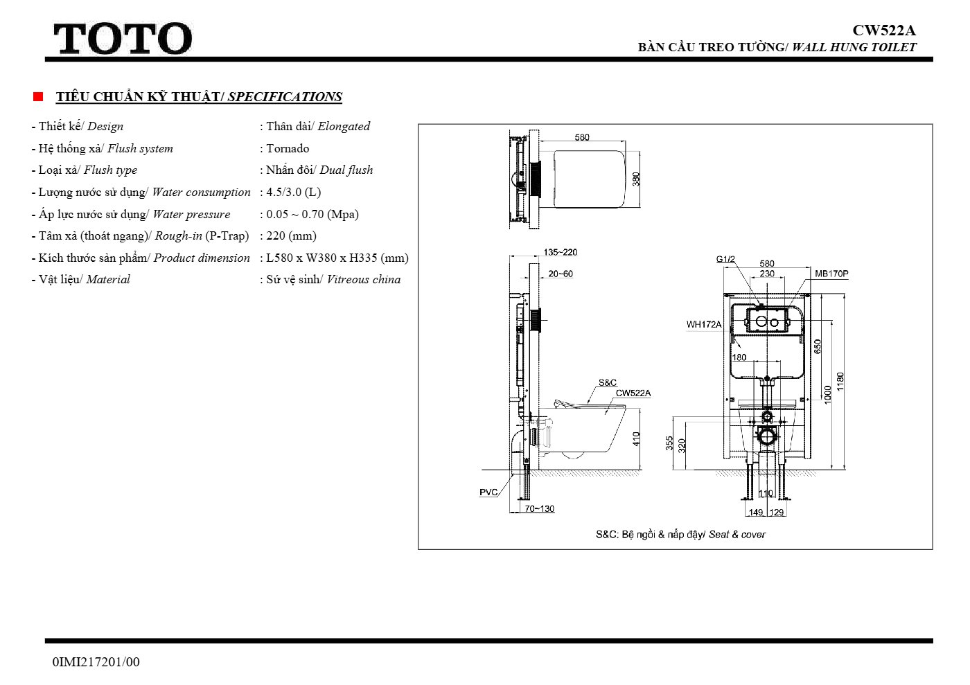 Thông số kỹ thuật CW522EA/TCF797C2Z/WH172AAT/MB171M#SS - trang 2