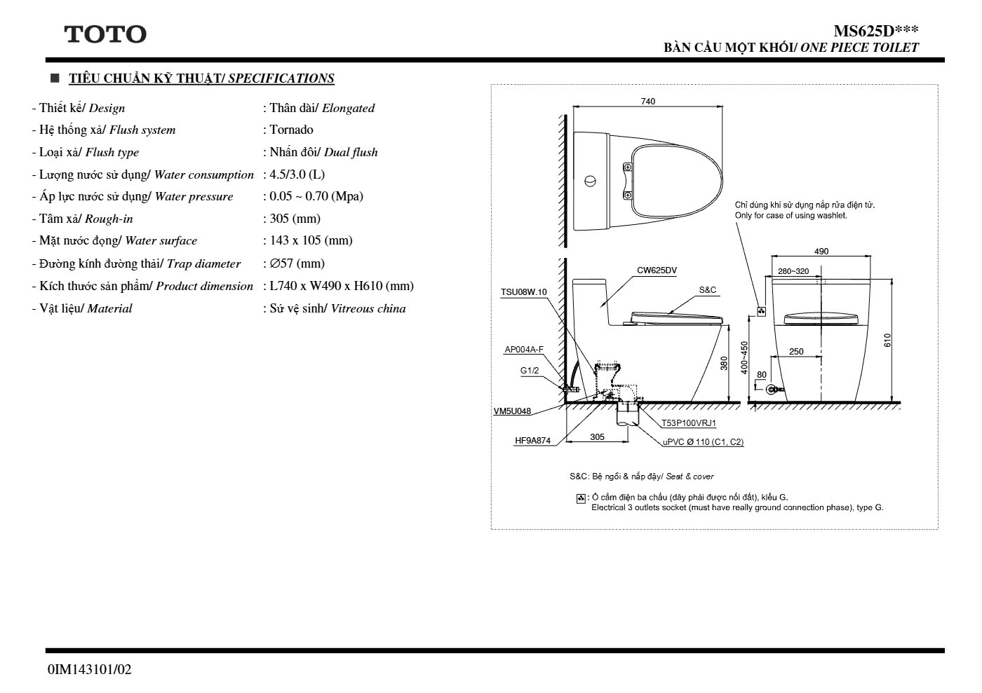 Thông số kỹ thuật MS625DE4 - trang 2