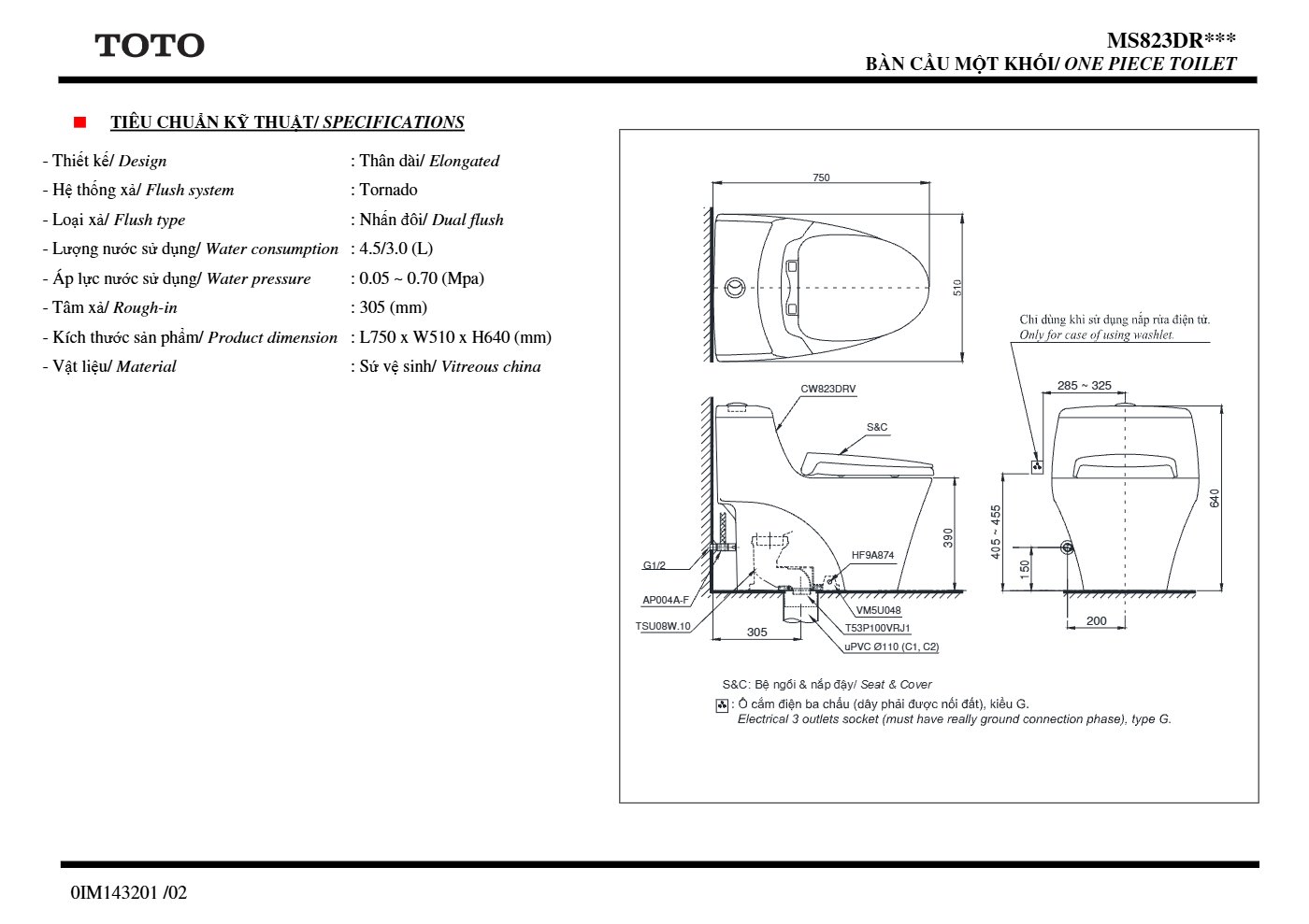 Thông số kỹ thuật MS823DRT8 - trang 2