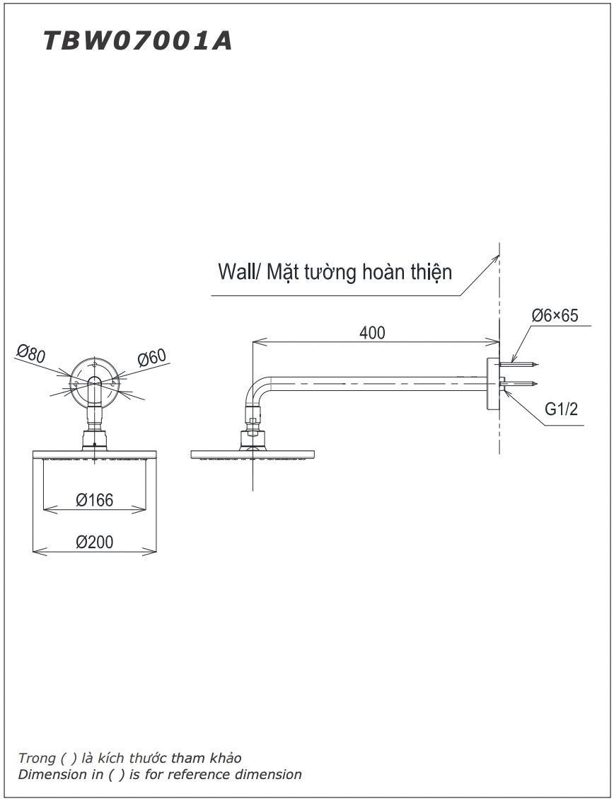 Bát sen gắn tường TOTO TBW07001A