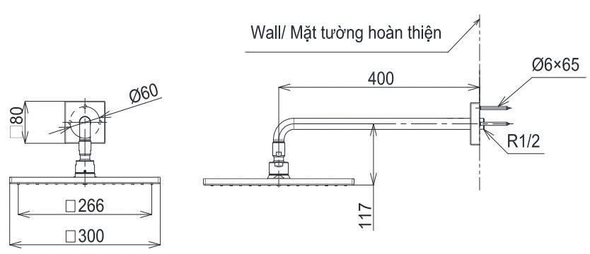 Bát sen gắn tường TOTO TBW08003A