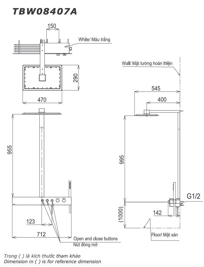 Bộ sen cây TOTO dòng Z series TBW08407A