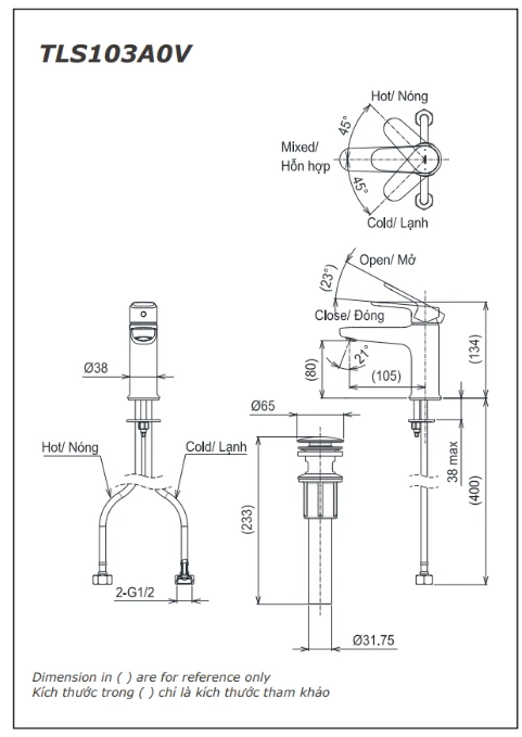 Vòi chậu NEW STANDARD TOTO TLS103A0V